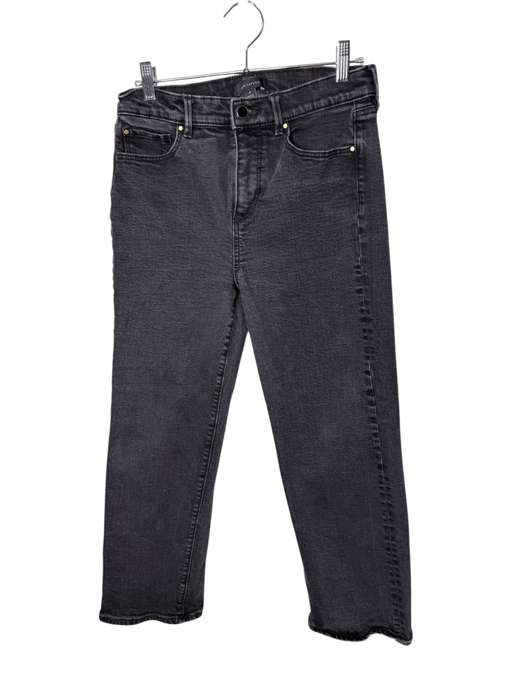 Ann Taylor Black The Straight High Rise Petite Jeans Size 4P